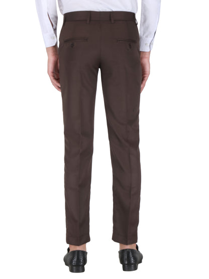 Pack of 2 Men Slim Fit Brown, Black Polycotton Trousers